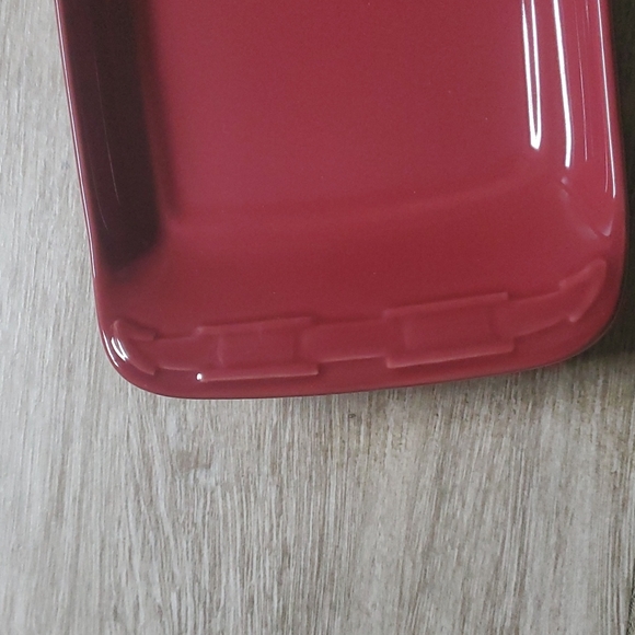 Longaberger Pottery Woven Traditions Appetizer Tray 12.5 x 6.5 - Picture 2 of 7